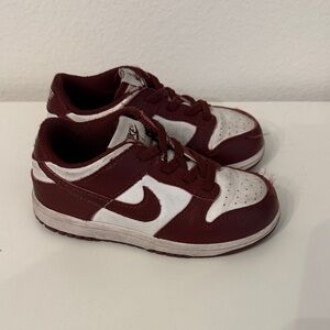 Nike Kids' Maroon and White Low-Top Sneakers